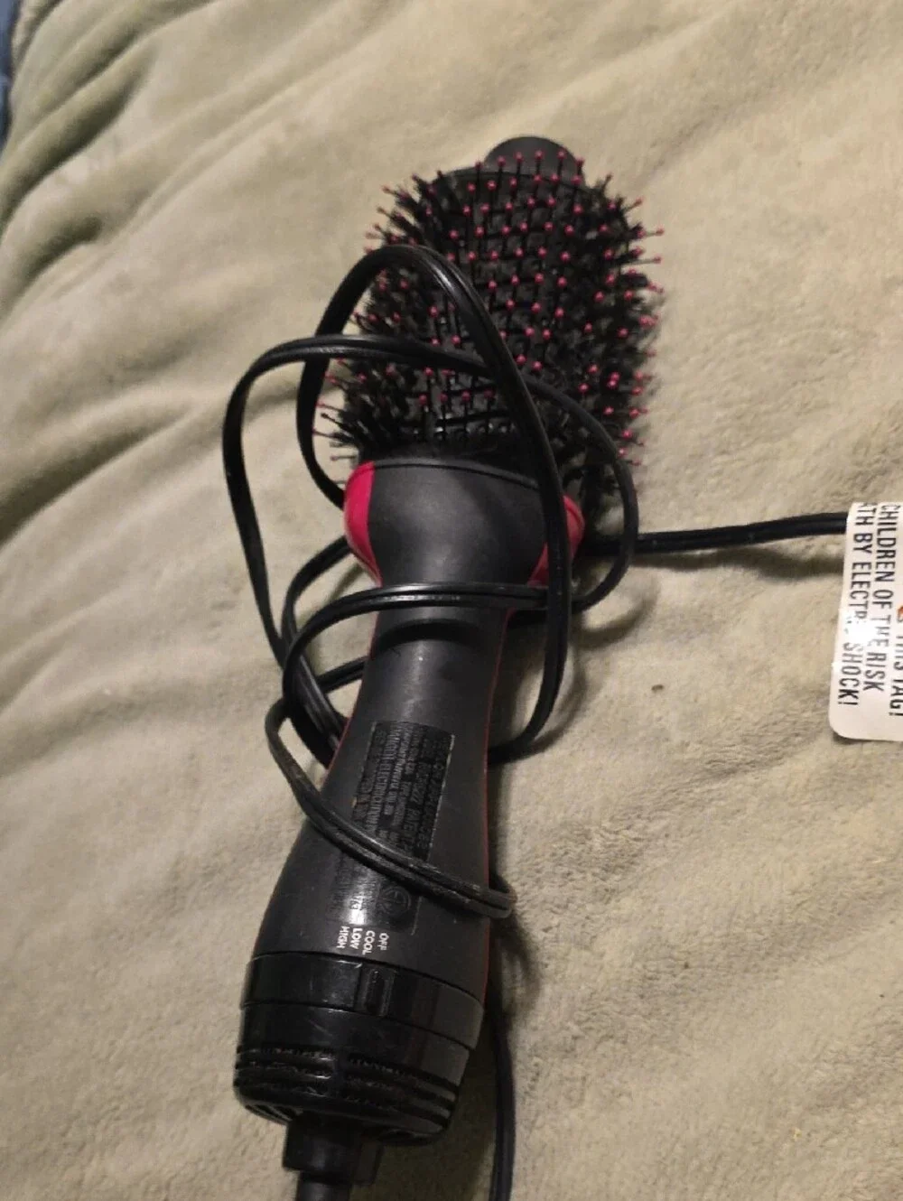 Revlon Black and Pink Round Hot Air Brush